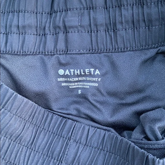 Athleta Black Athletic Shorts “Mesh Racer Run” size small - Picture 2 of 4